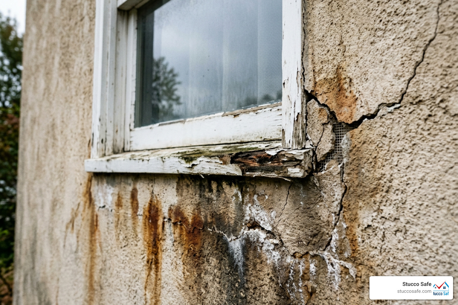 stucco staining and cracking around a window frame - what is an invasive stucco inspection stucco staining and cracking around a window frame - what is an invasive stucco inspection