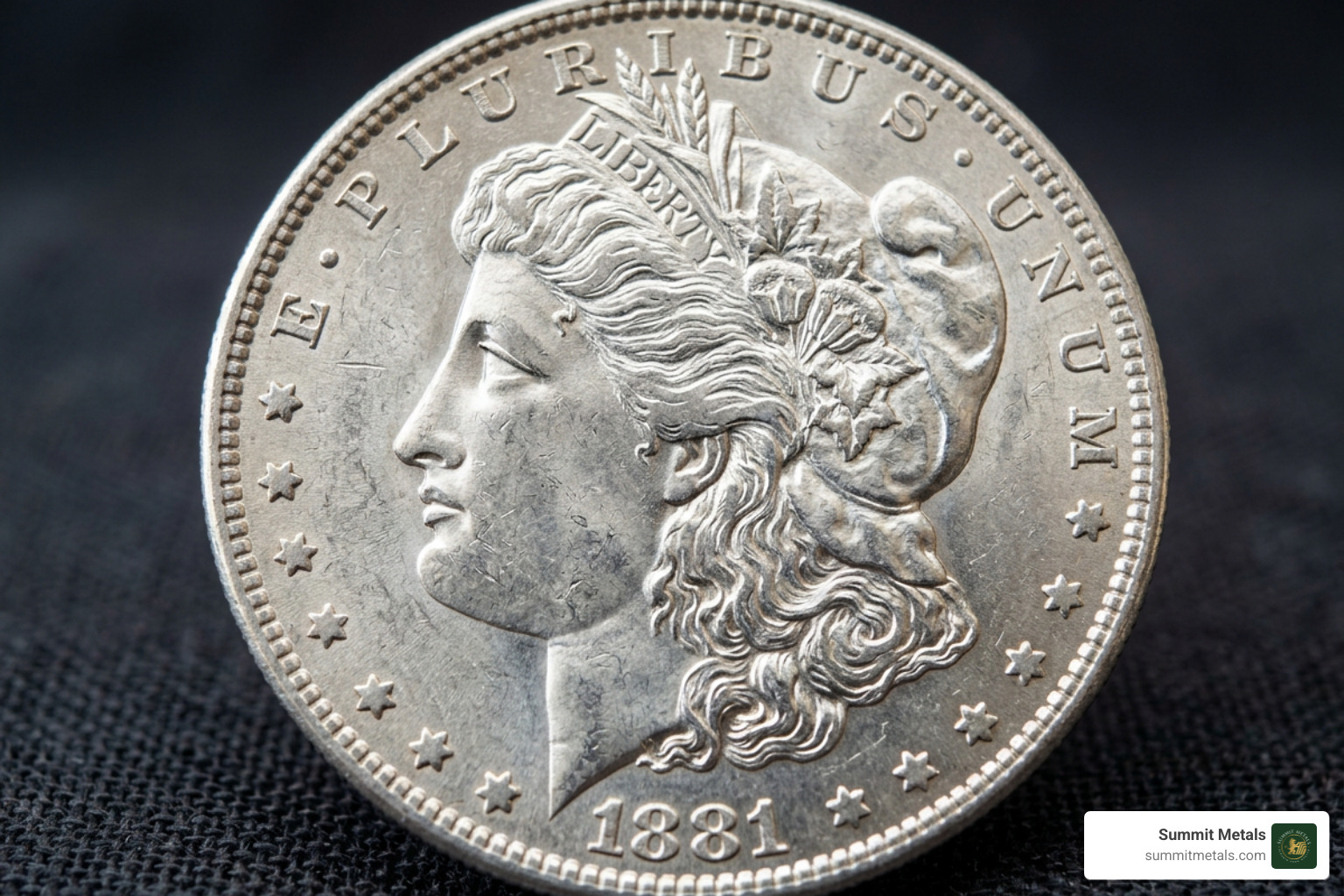 Morgan Silver Dollar coin showing high luster and Lady Liberty design - buy morgan silver dollars online