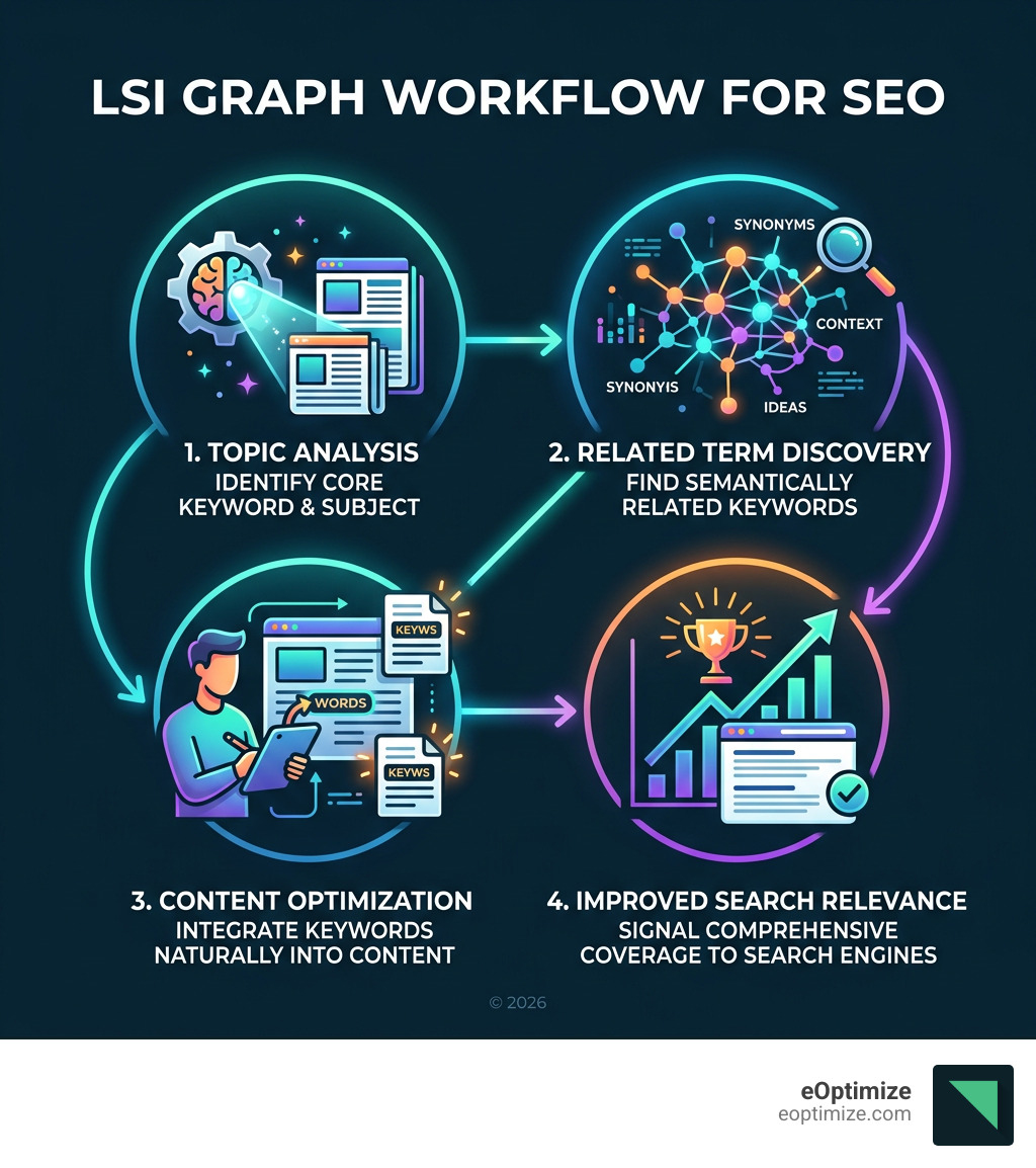 LSI Graph Workflow for SEO - lsi graph infographic LSI Graph Workflow for SEO - lsi graph infographic