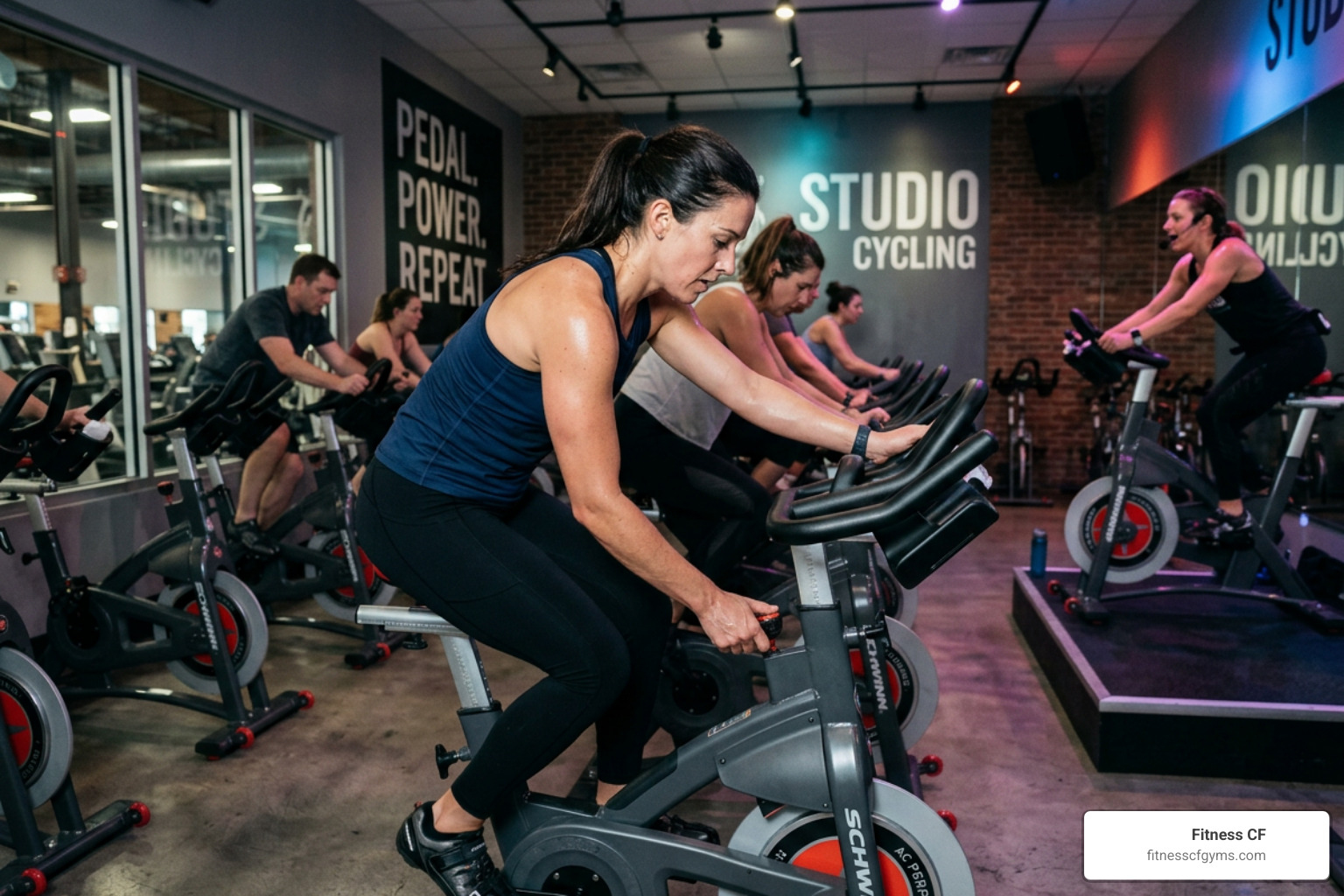 person adjusting the resistance knob on a spin bike - lose weight spin person adjusting the resistance knob on a spin bike - lose weight spin