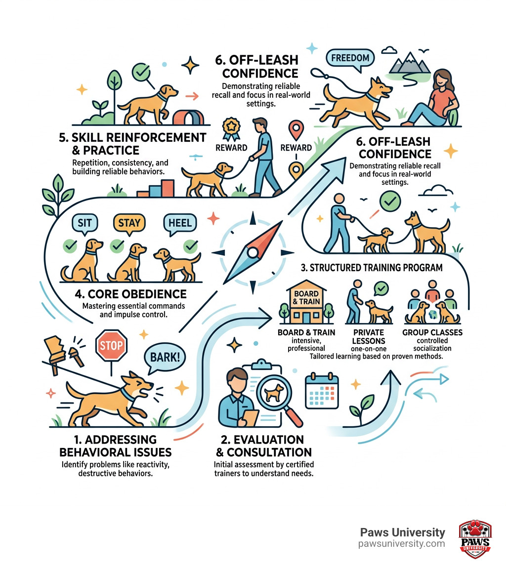 Step-by-step journey from behavioral issues to off-leash obedience at a professional dog training facility - professional Step-by-step journey from behavioral issues to off-leash obedience at a professional dog training facility - professional