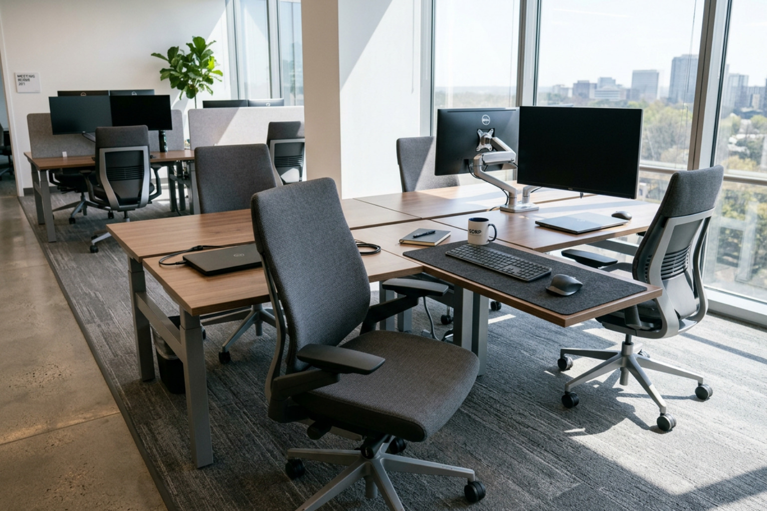 sanitized office seating in a professional environment - office chair cleaning near me