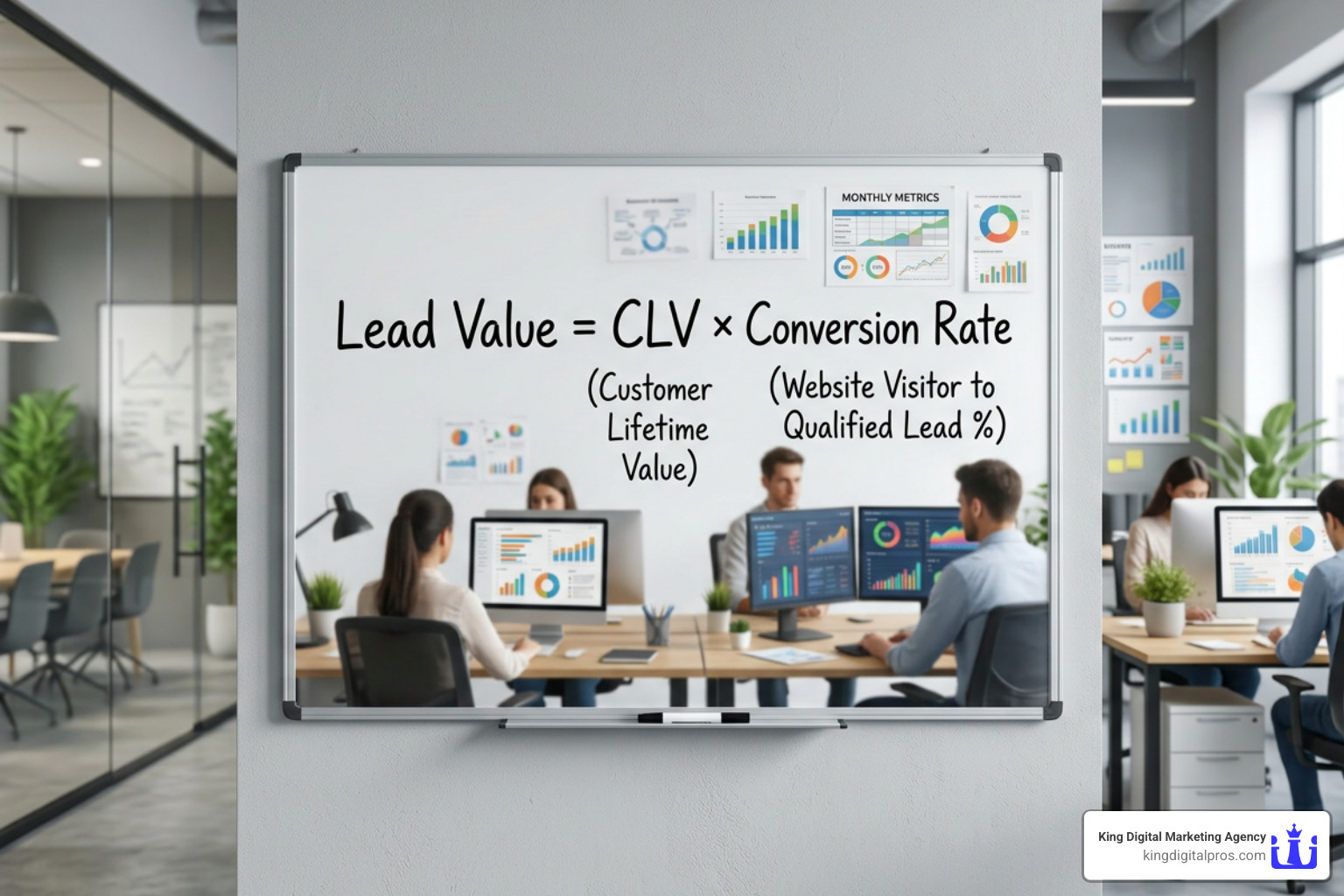 Mathematical Formula For Lead Value Showing Clv Multiplied By Conversion Rate Equals Lead Value - Lead Value Calculator