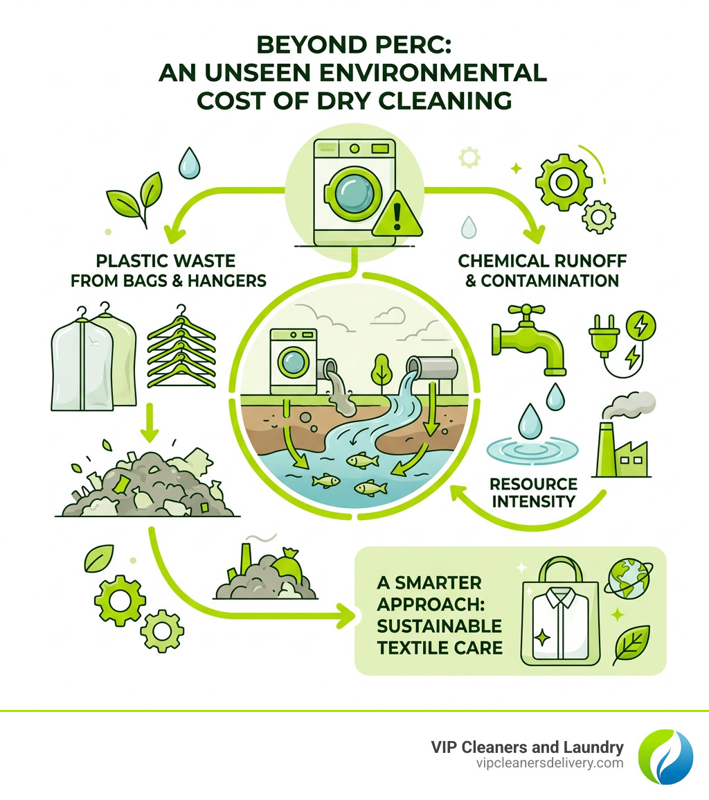 Traditional dry cleaning plastic bags piled in a landfill - Zero waste dry cleaning