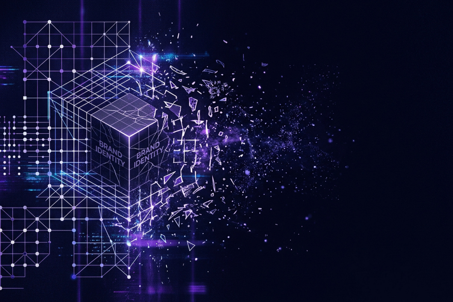 abstract data patterns representing brand erosion - customizing ai content to fit brand voice