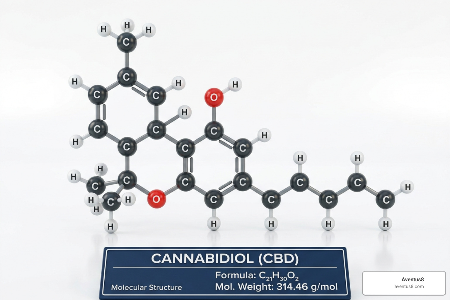 The molecular structure of cannabidiol showing its complex chemical bonds - CBD for skin care The molecular structure of cannabidiol showing its complex chemical bonds - CBD for skin care