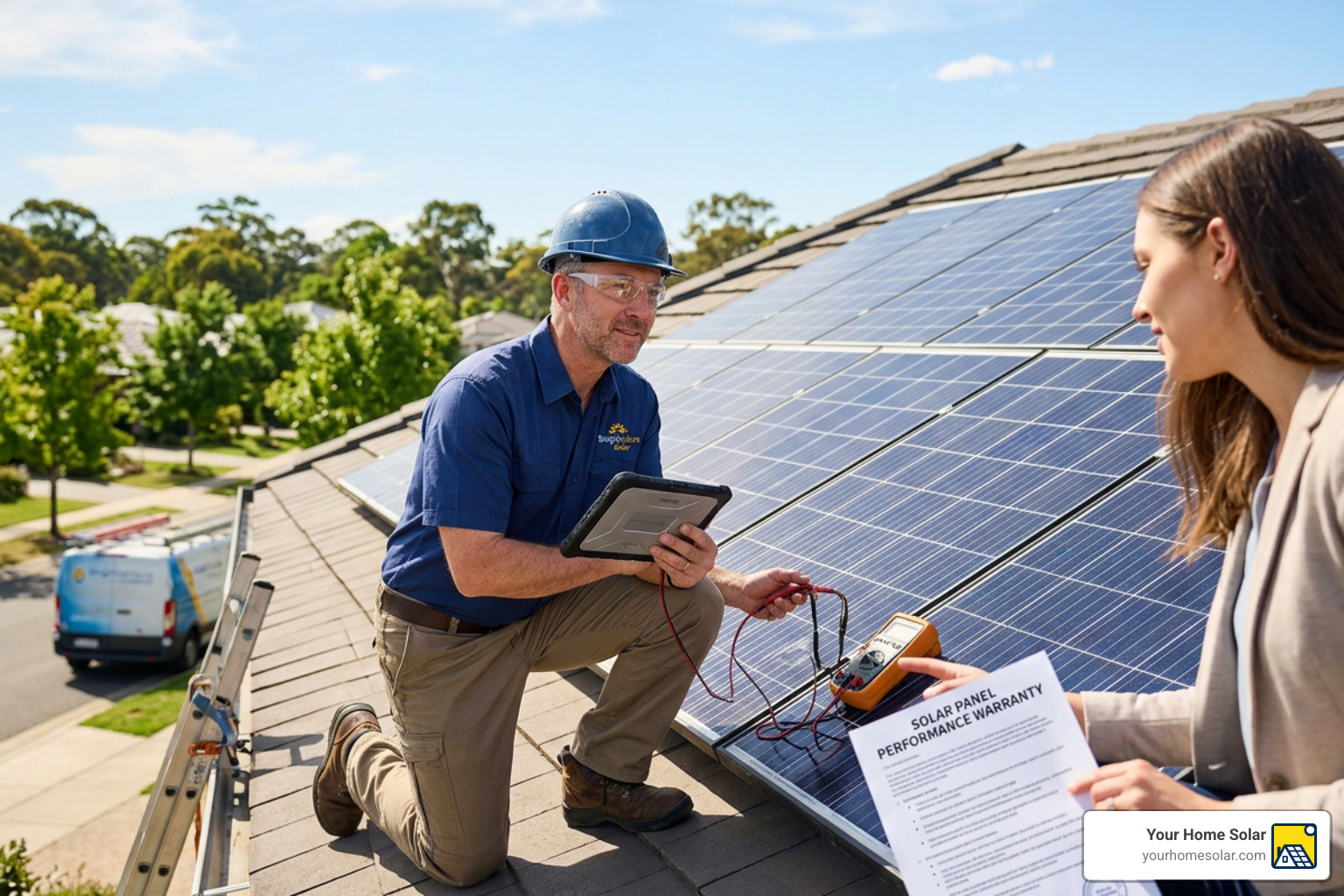 Overgrown trees shading a solar system which can impact performance claims - solar panel performance warranty Overgrown trees shading a solar system which can impact performance claims - solar panel performance warranty