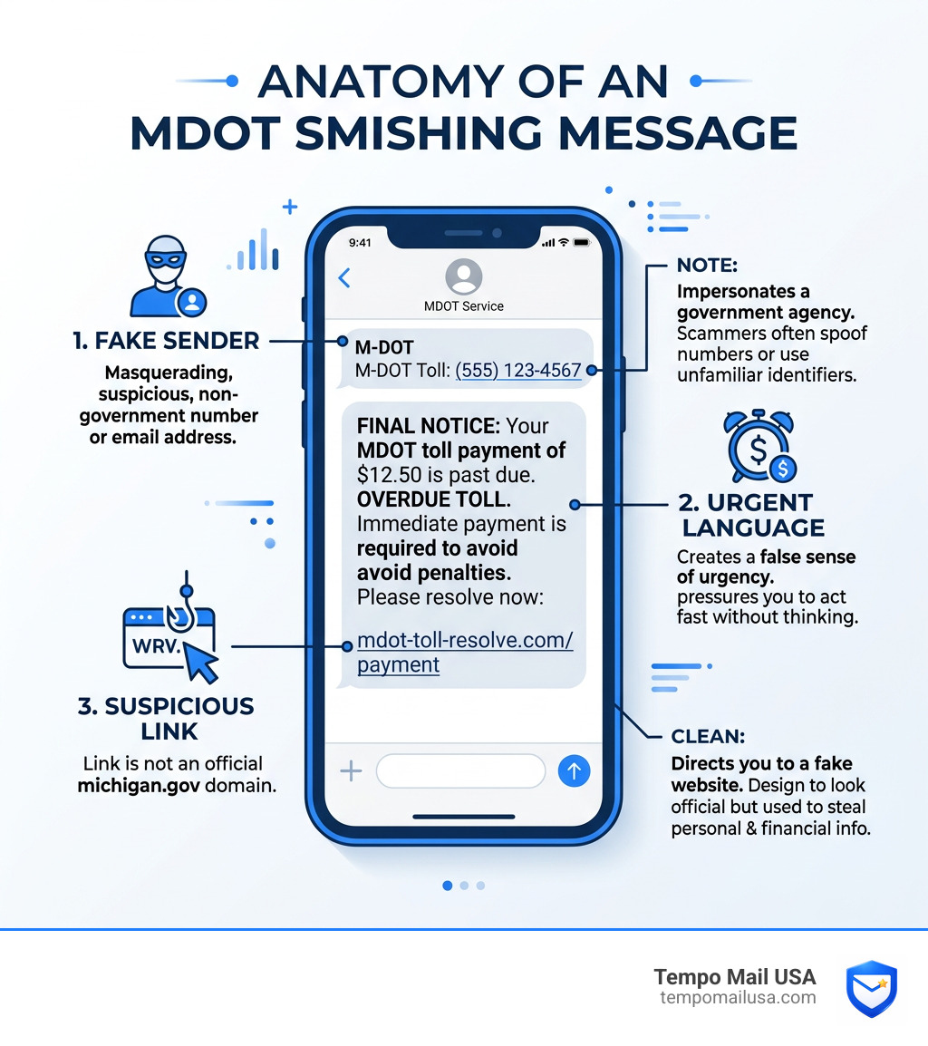 Mdor R MDOT Scam Text: Michigan Has No Toll Roads — So Why Are You Getting ...
