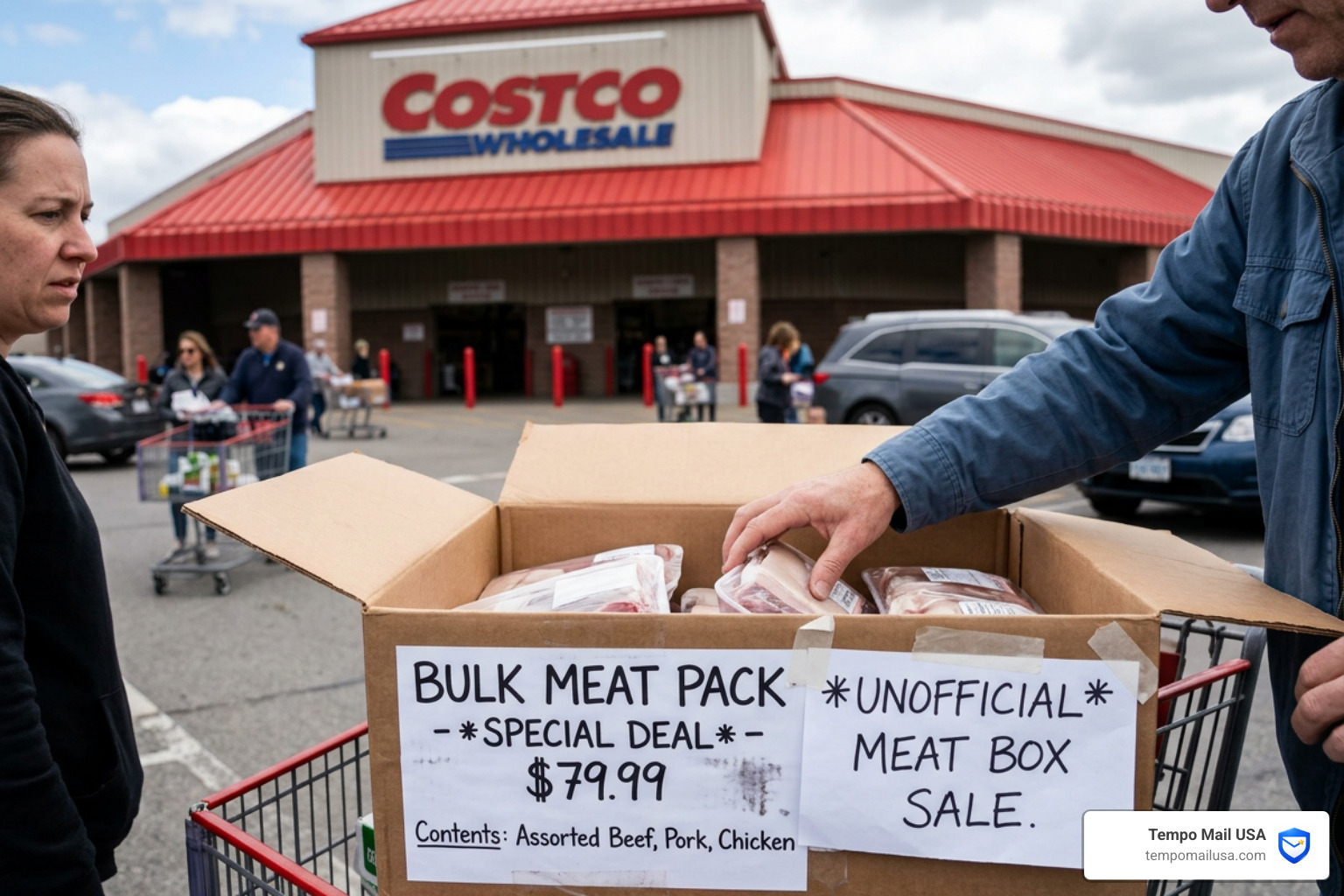 Fake Costco survey landing page designed to steal information - Costco meat box scam Fake Costco survey landing page designed to steal information - Costco meat box scam