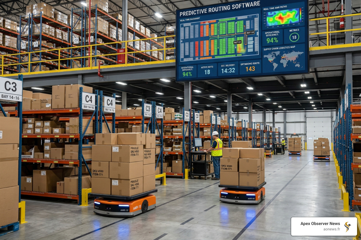 AI in logistics and supply chain: autonomous warehouse robots and predictive routing software - artificial intelligence in AI in logistics and supply chain: autonomous warehouse robots and predictive routing software - artificial intelligence in