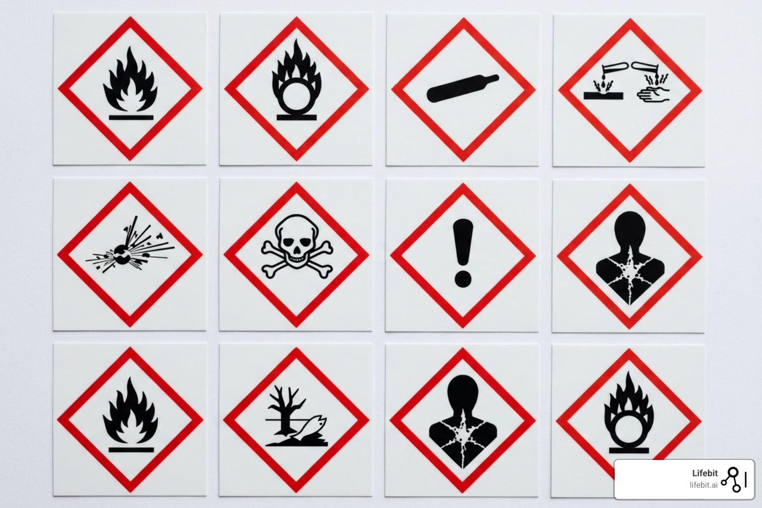 GHS pictograms for chemical and drug safety communication - drug safety data