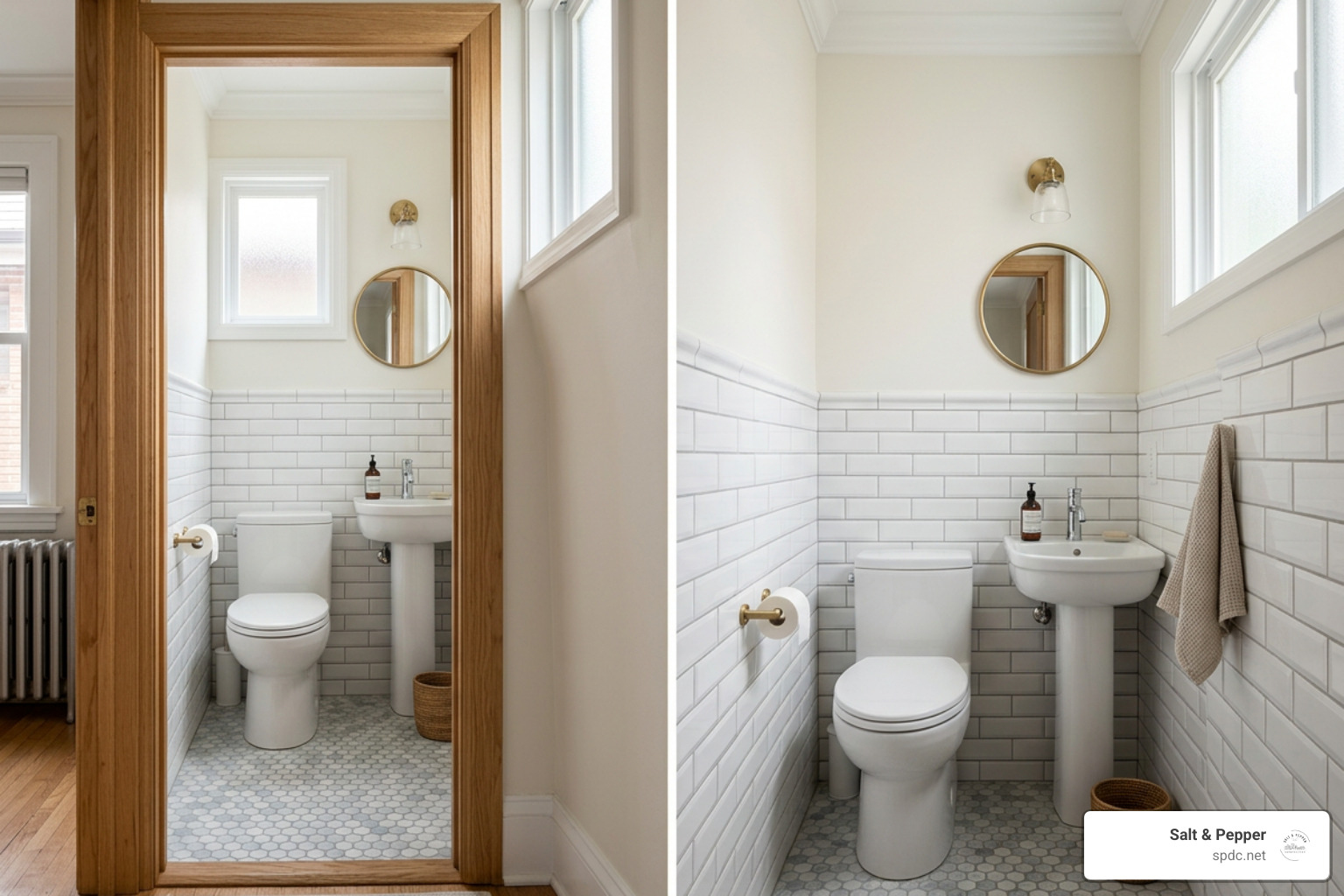Compact half-bath conversion in a small hallway space - average cost add bathroom Compact half-bath conversion in a small hallway space - average cost add bathroom