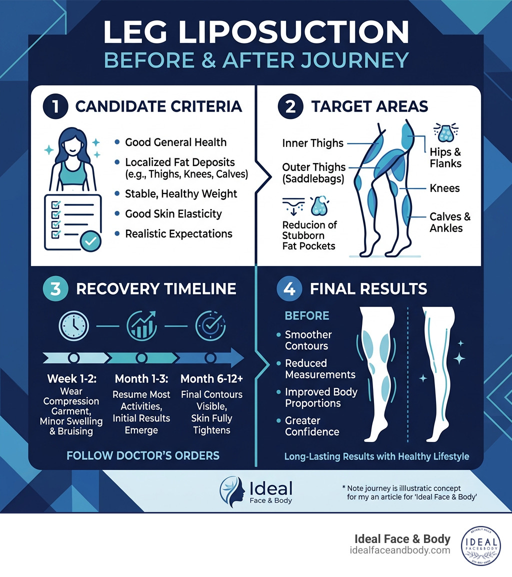 Leg liposuction before and after journey: candidate criteria, target areas, recovery timeline, and final results - leg Leg liposuction before and after journey: candidate criteria, target areas, recovery timeline, and final results - leg