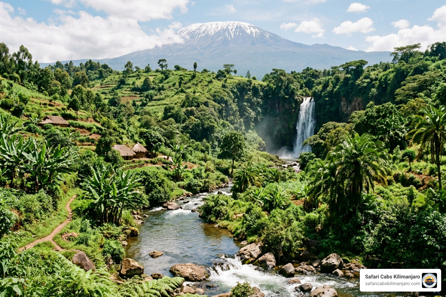 Lush Mware River valley near Materuni Village Kilimanjaro - materuni waterfalls