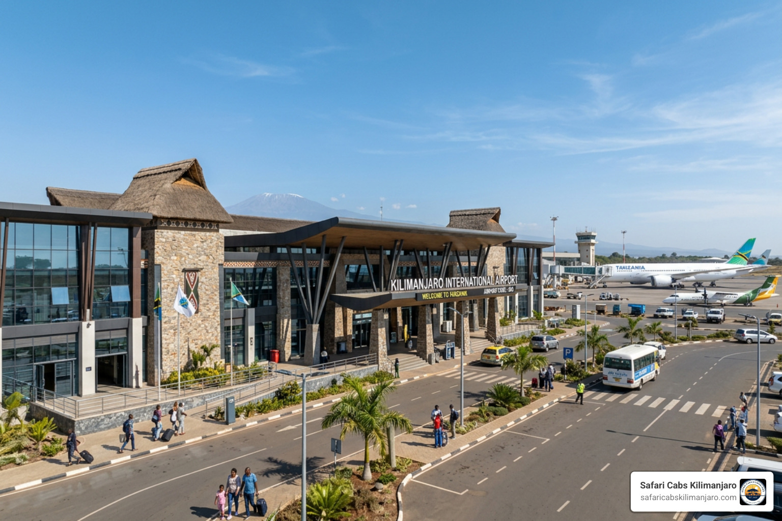 Kilimanjaro International Airport terminal exterior Tanzania - Arusha from JRO airport