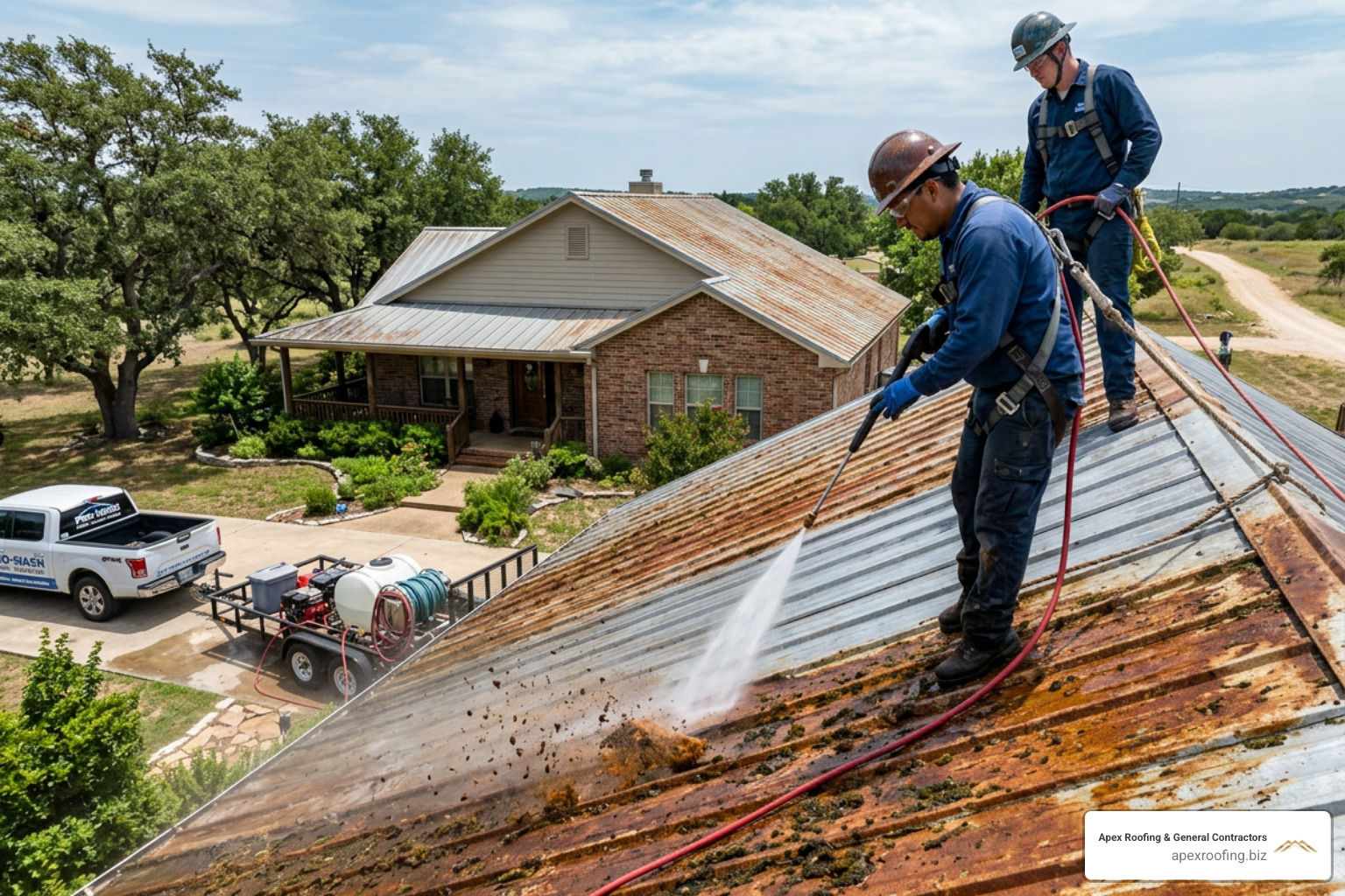 high-pressure iron roof cleaning process - iron roof restoration high-pressure iron roof cleaning process - iron roof restoration