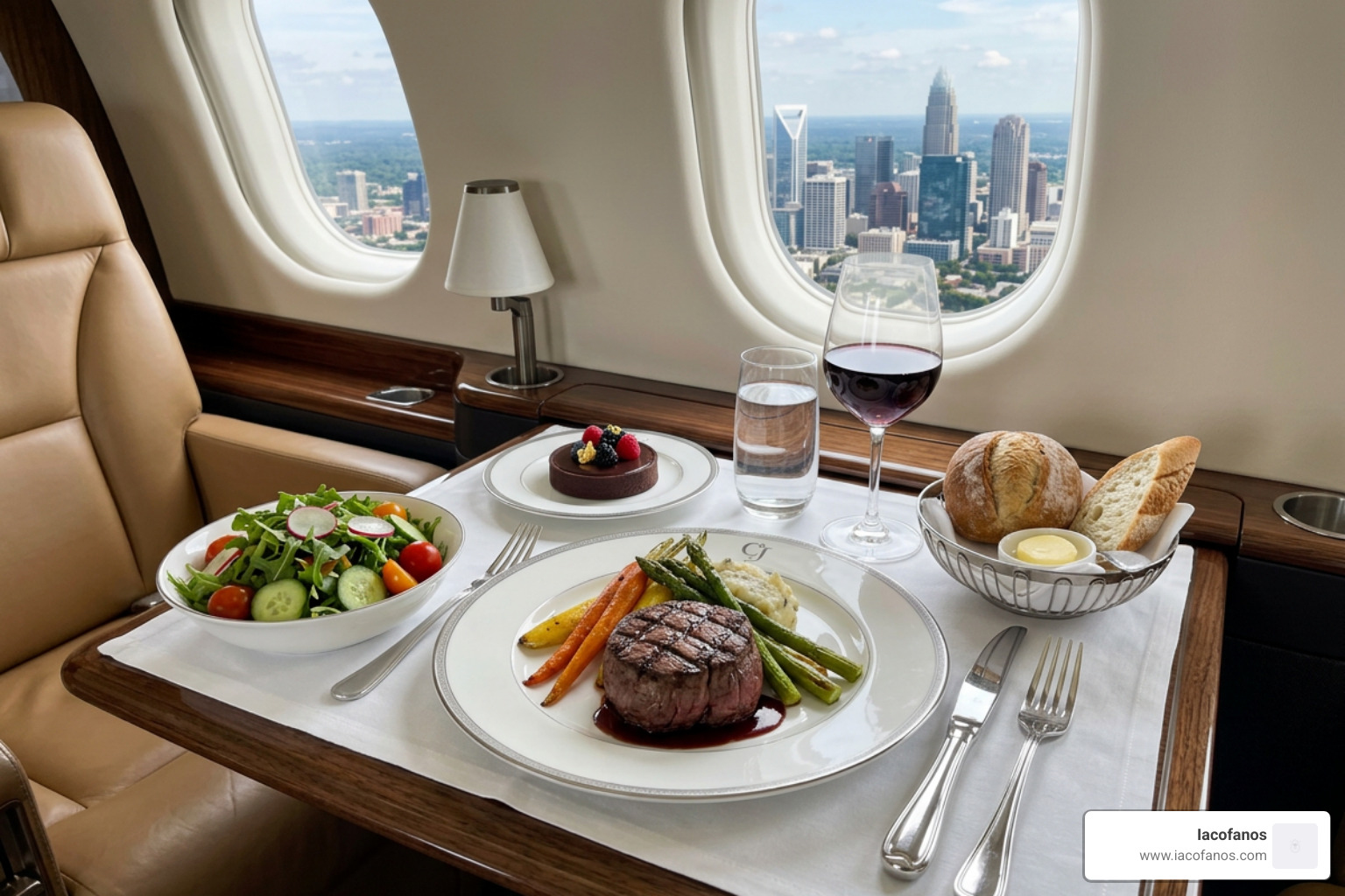 Premium inflight meal presentation for Charlotte aviation - corporate caterers Yorkmont Rd Charlotte Premium inflight meal presentation for Charlotte aviation - corporate caterers Yorkmont Rd Charlotte