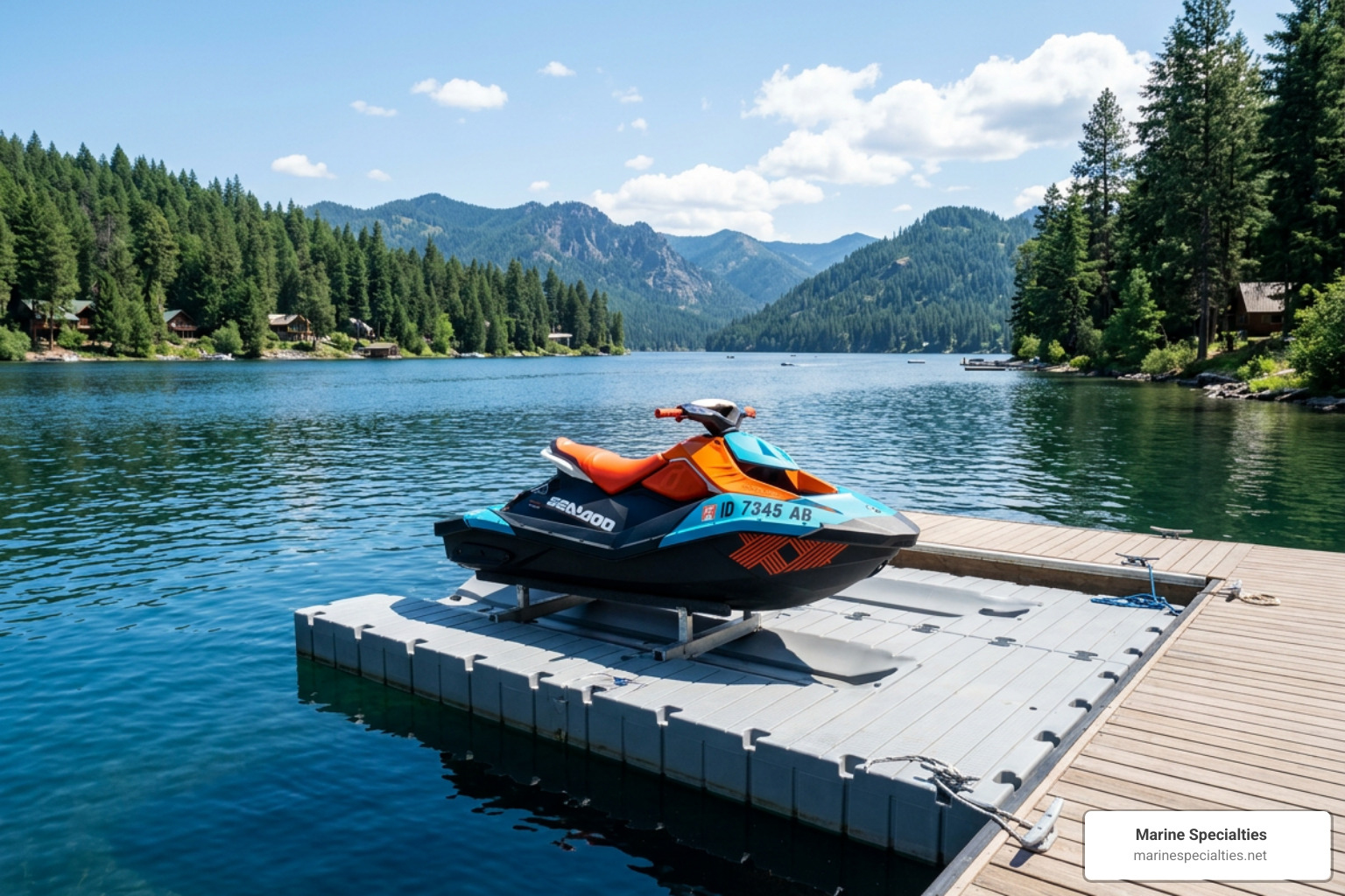 PWC dock on a scenic lake - pwc dock