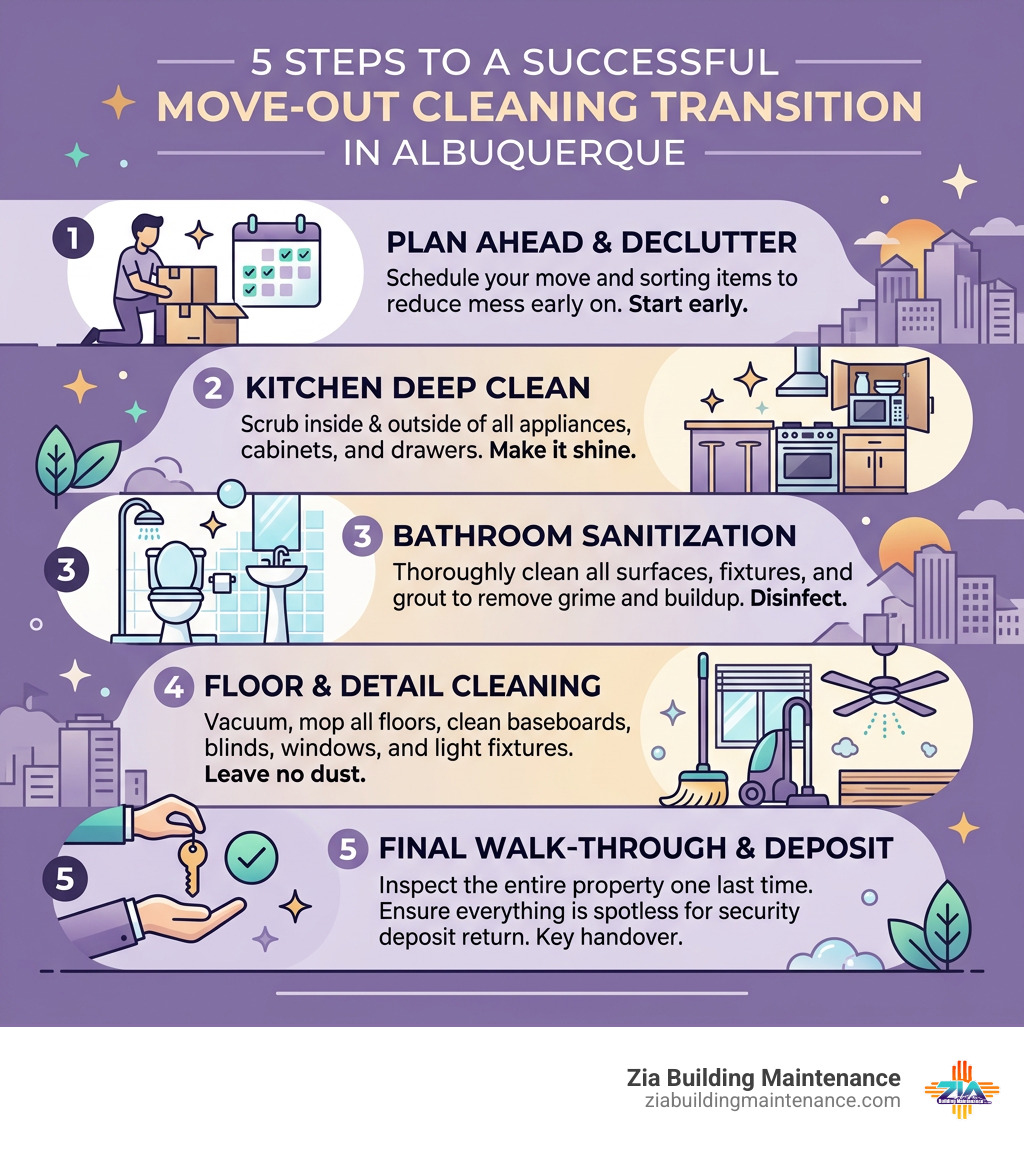 5 steps to a successful move-out cleaning transition in Albuquerque - move out cleaning albuquerque infographic 5 steps to a successful move-out cleaning transition in Albuquerque - move out cleaning albuquerque infographic