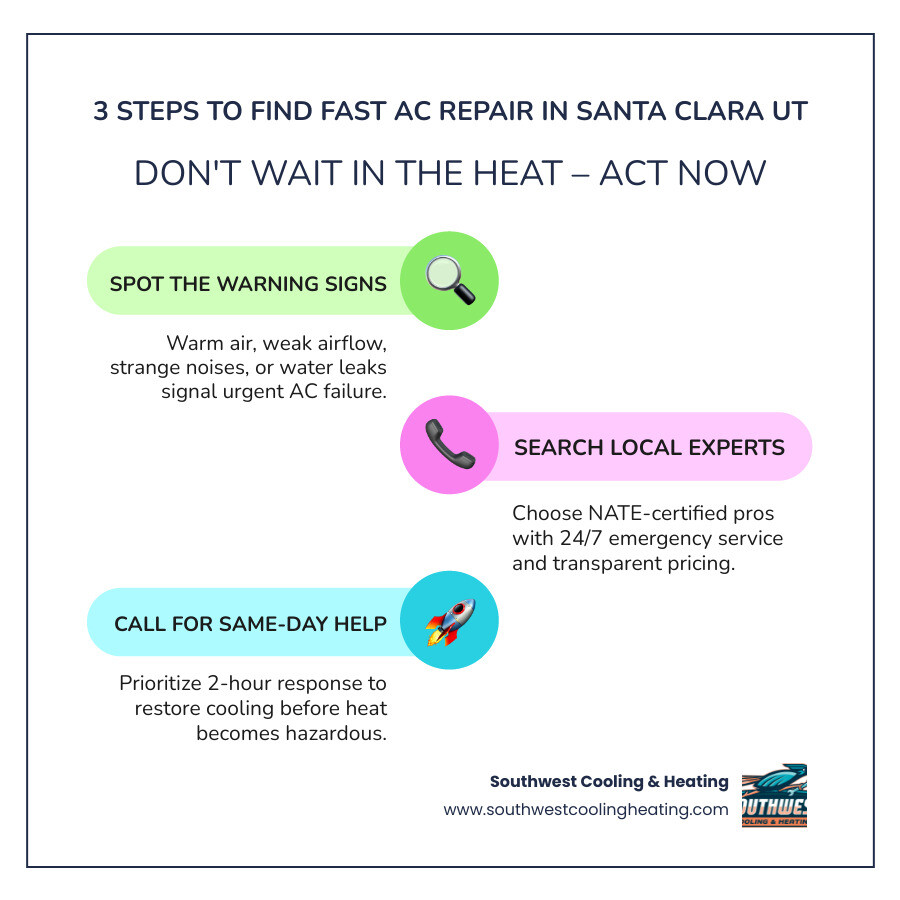 Infographic showing top signs you need AC repair in Santa Clara UT and steps to find local service fast - ac repair in santa Infographic showing top signs you need AC repair in Santa Clara UT and steps to find local service fast - ac repair in santa