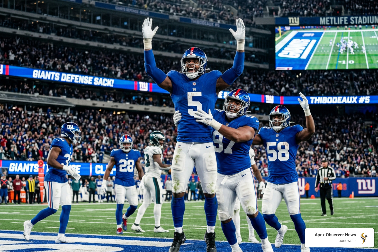 Kayvon Thibodeaux sack celebration Giants - Dallas Cowboys trade rumors