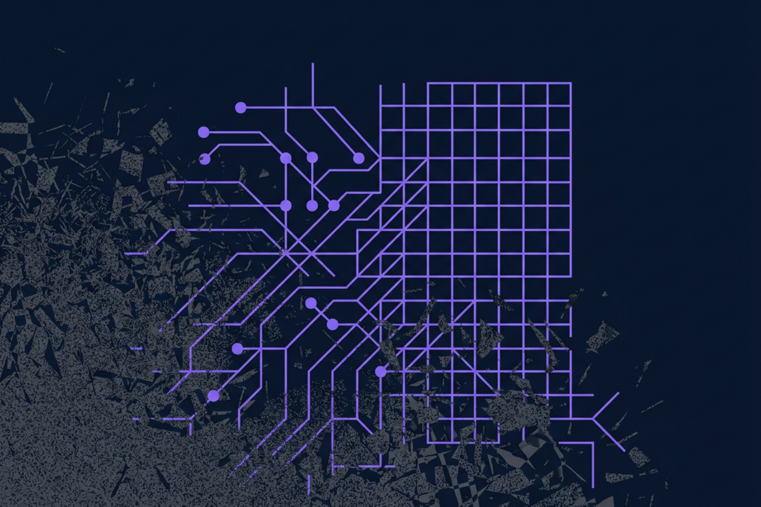 abstract geometric patterns representing signal vs noise - how to train ai to write in your brand voice