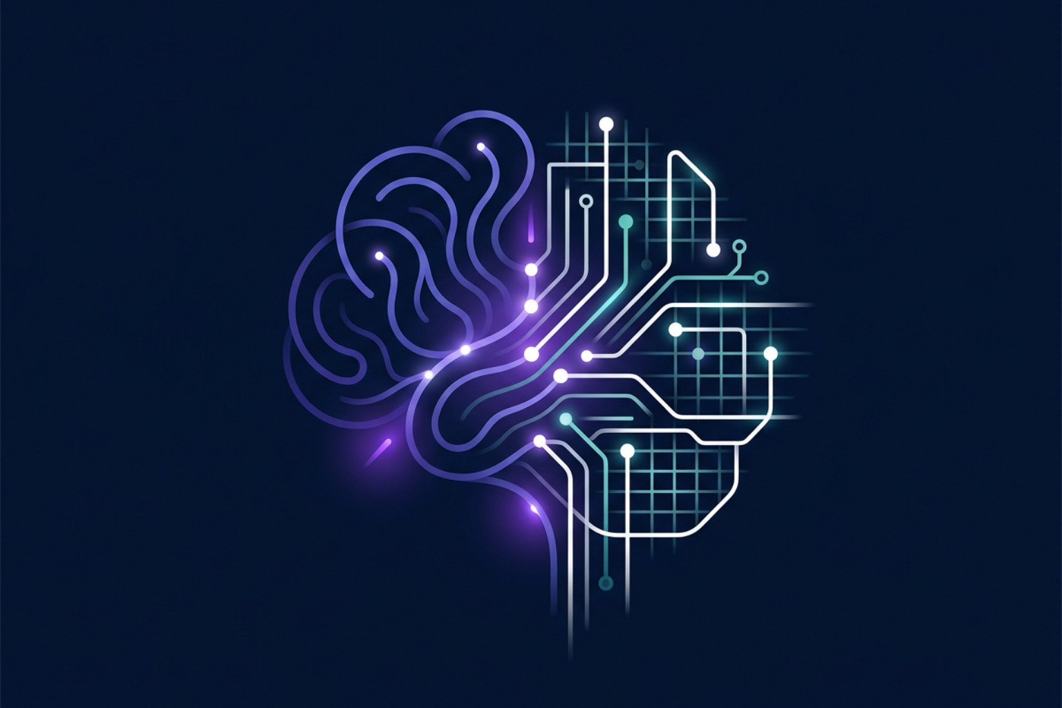 Human and AI collaboration abstract circuits - AI market research tools