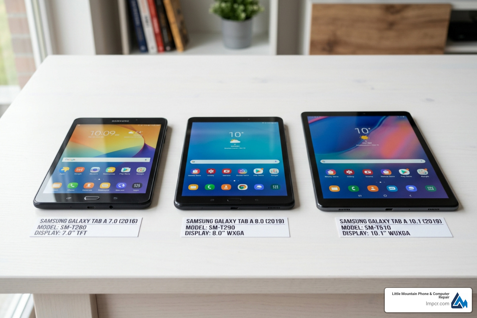 Comparison of different Samsung Galaxy Tab A models - Samsung Tab A screen