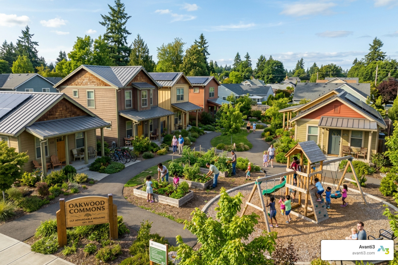 A community land trust housing development - Community ownership models