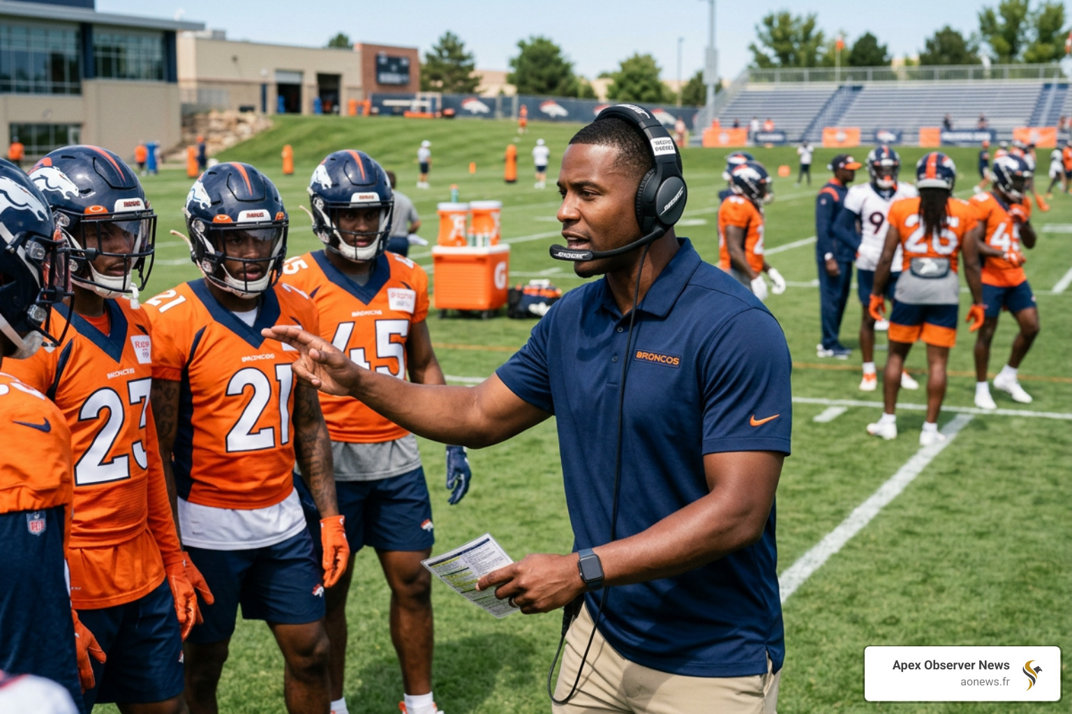 Christian Parker coaching the secondary during an NFL practice session - Dallas Cowboys head coach news