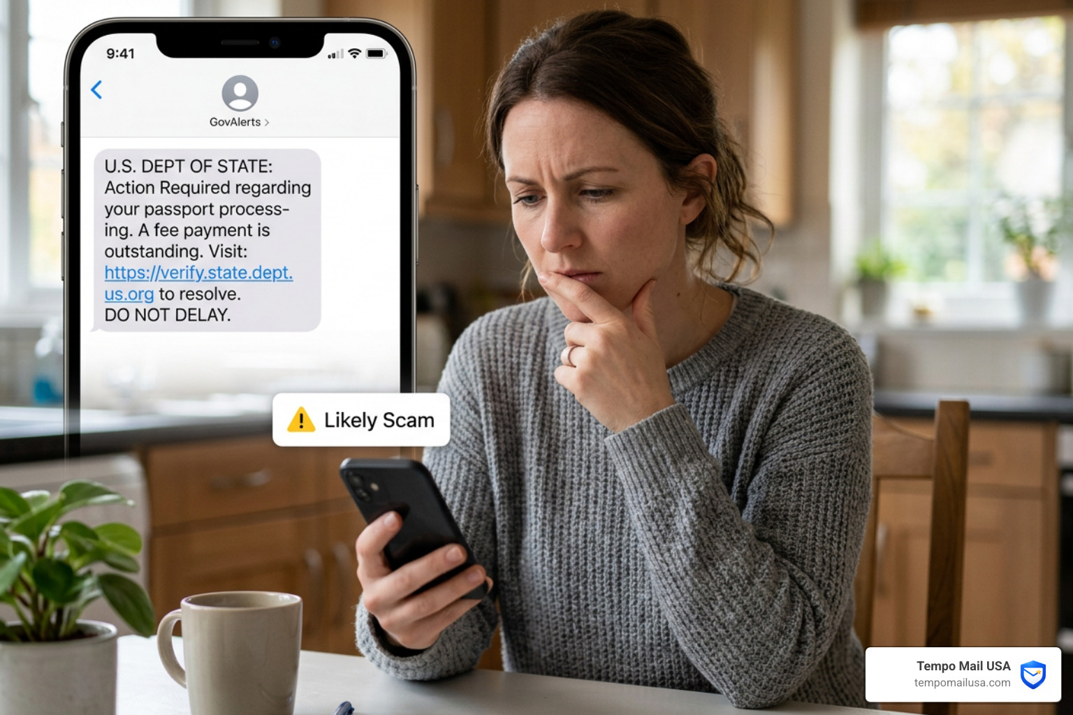 Fake government website landing page used in scams - Secretary of state text scam Fake government website landing page used in scams - Secretary of state text scam