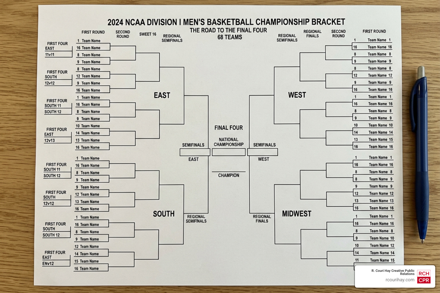 Blank 68-team NCAA tournament bracket for March Madness - march madness Blank 68-team NCAA tournament bracket for March Madness - march madness