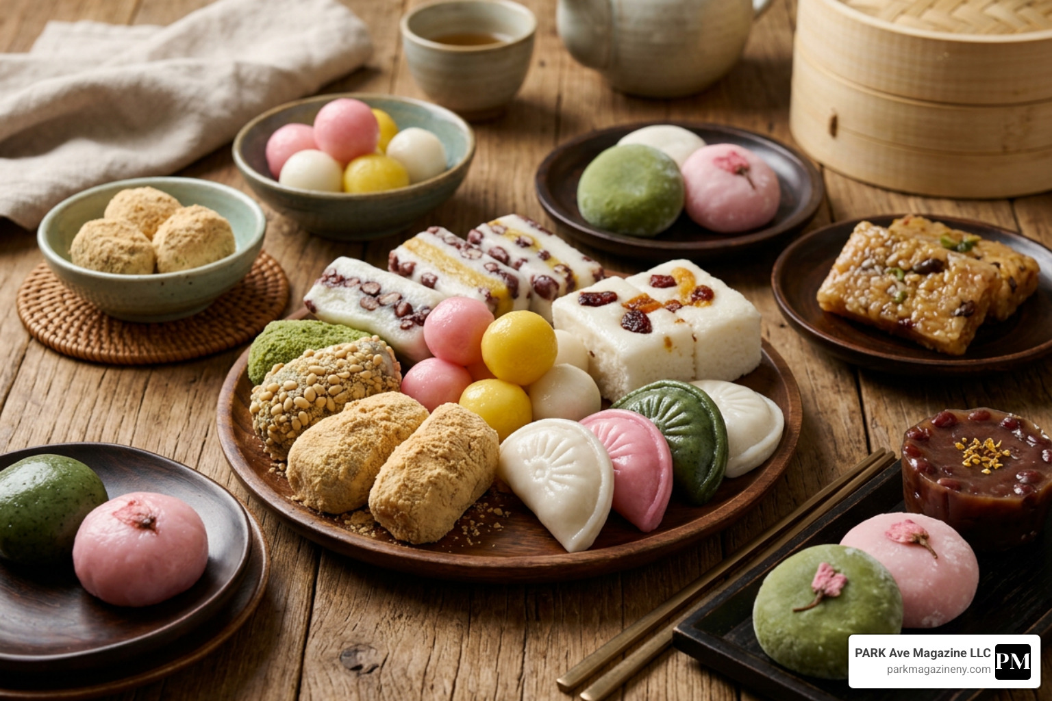 Korean Tteok and assorted Asian rice cakes - rice cakes Korean Tteok and assorted Asian rice cakes - rice cakes