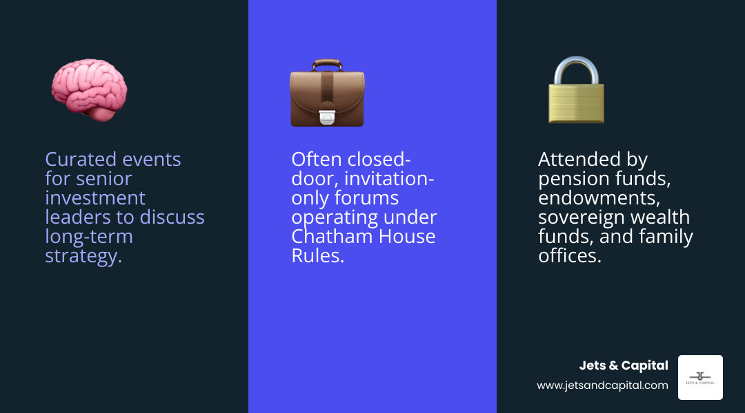 Institutional investor forum ecosystem: types of investors, forum formats, key topics, and organizers - Institutional