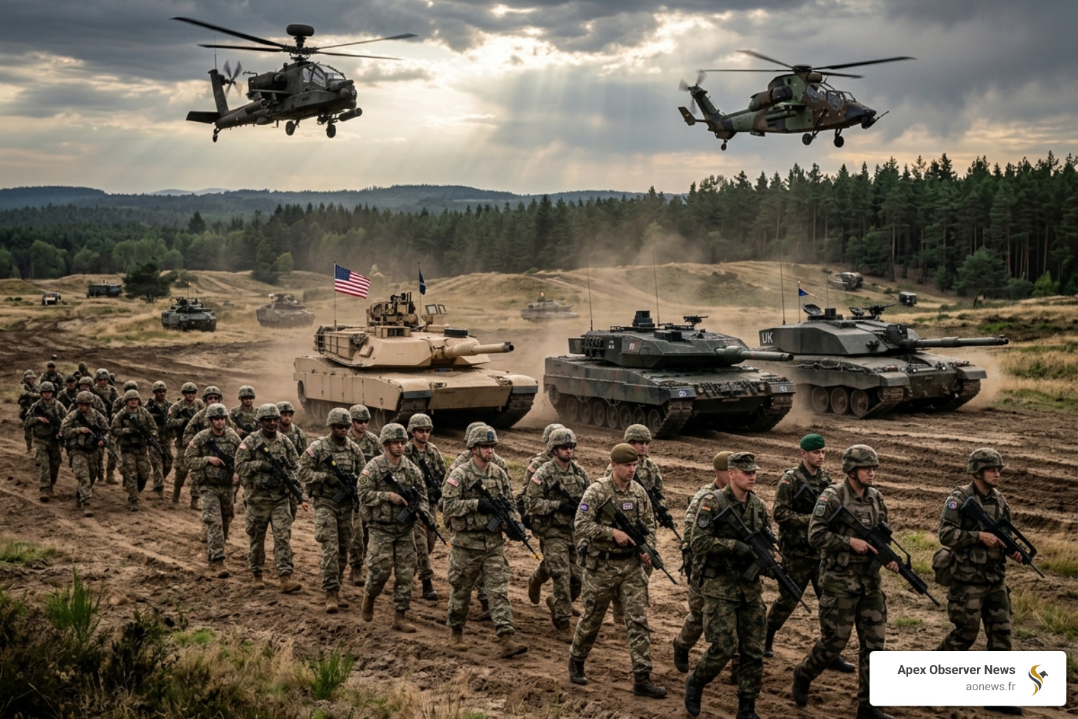 Military exercise involving multinational forces - world war 3