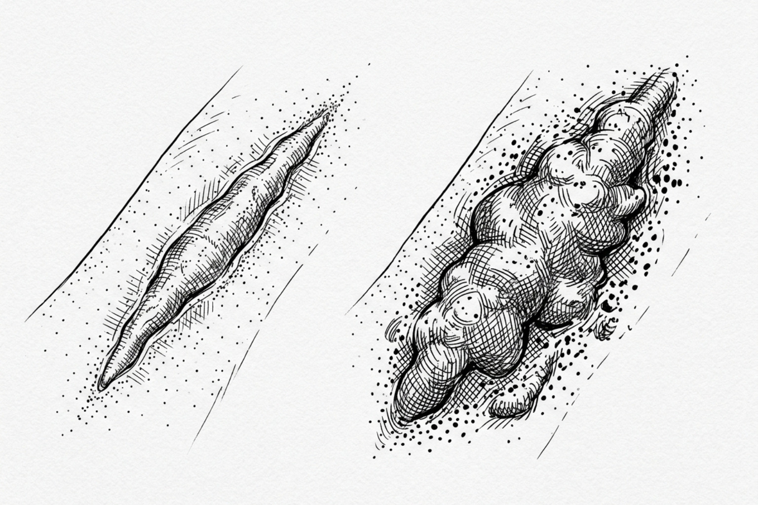 hypertrophic and keloid tissue comparison - surgical scar revision