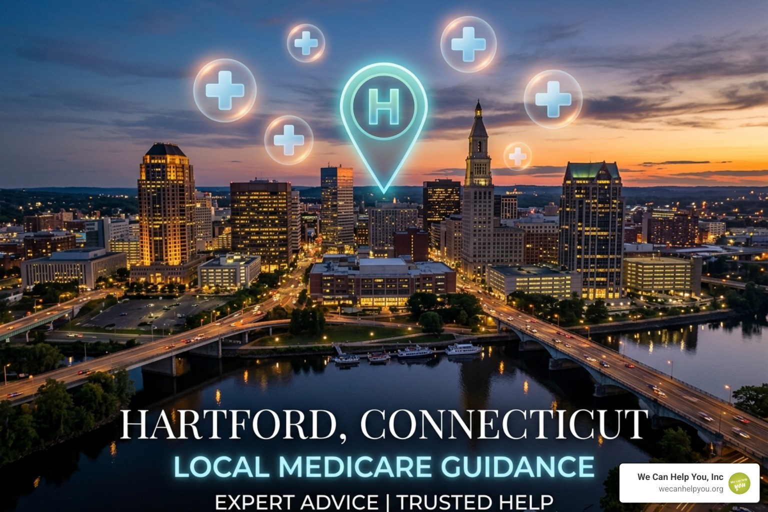 Hartford Connecticut skyline representing local Medicare guidance - medicare insurance agents in connecticut