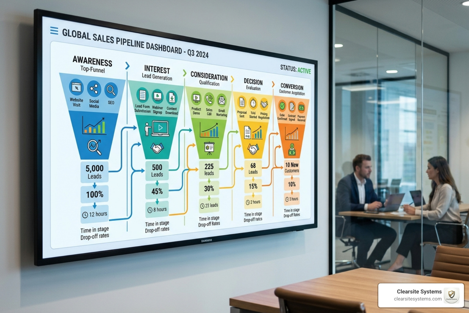 A complex sales pipeline showing various stages of lead movement - digital marketing agency lead generation A complex sales pipeline showing various stages of lead movement - digital marketing agency lead generation