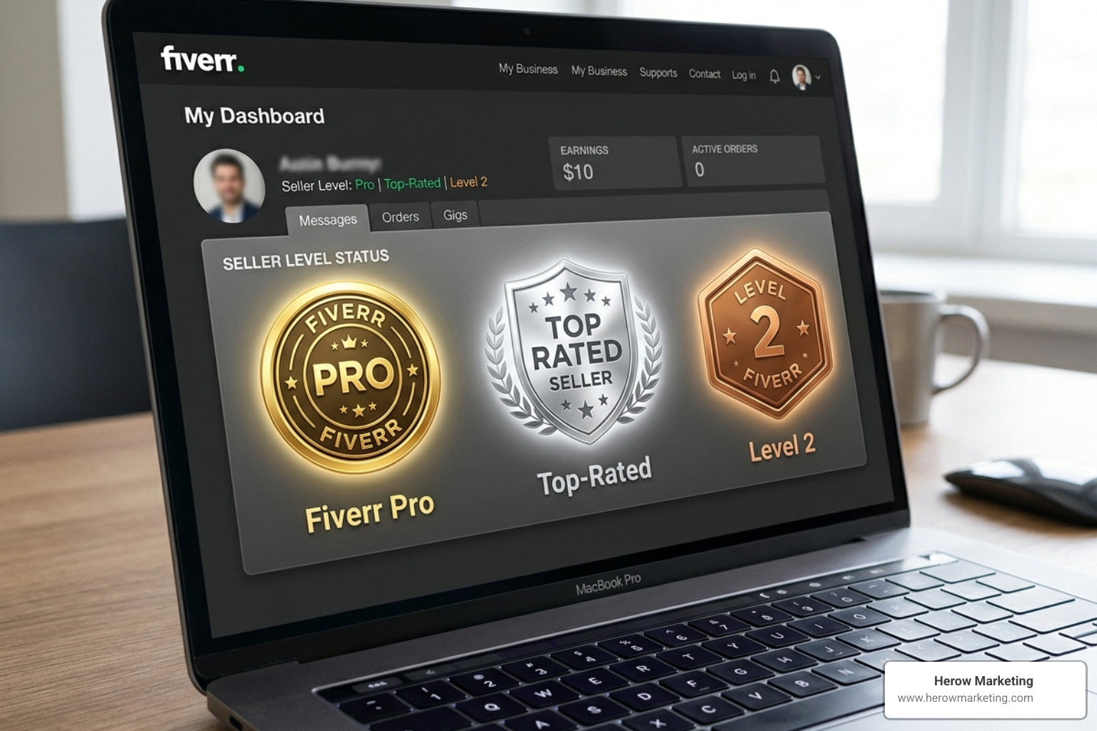 Graphic comparing Fiverr seller badges for Pro, Top-Rated, and Level 2 sellers - best logo designer on fiverr Graphic comparing Fiverr seller badges for Pro, Top-Rated, and Level 2 sellers - best logo designer on fiverr