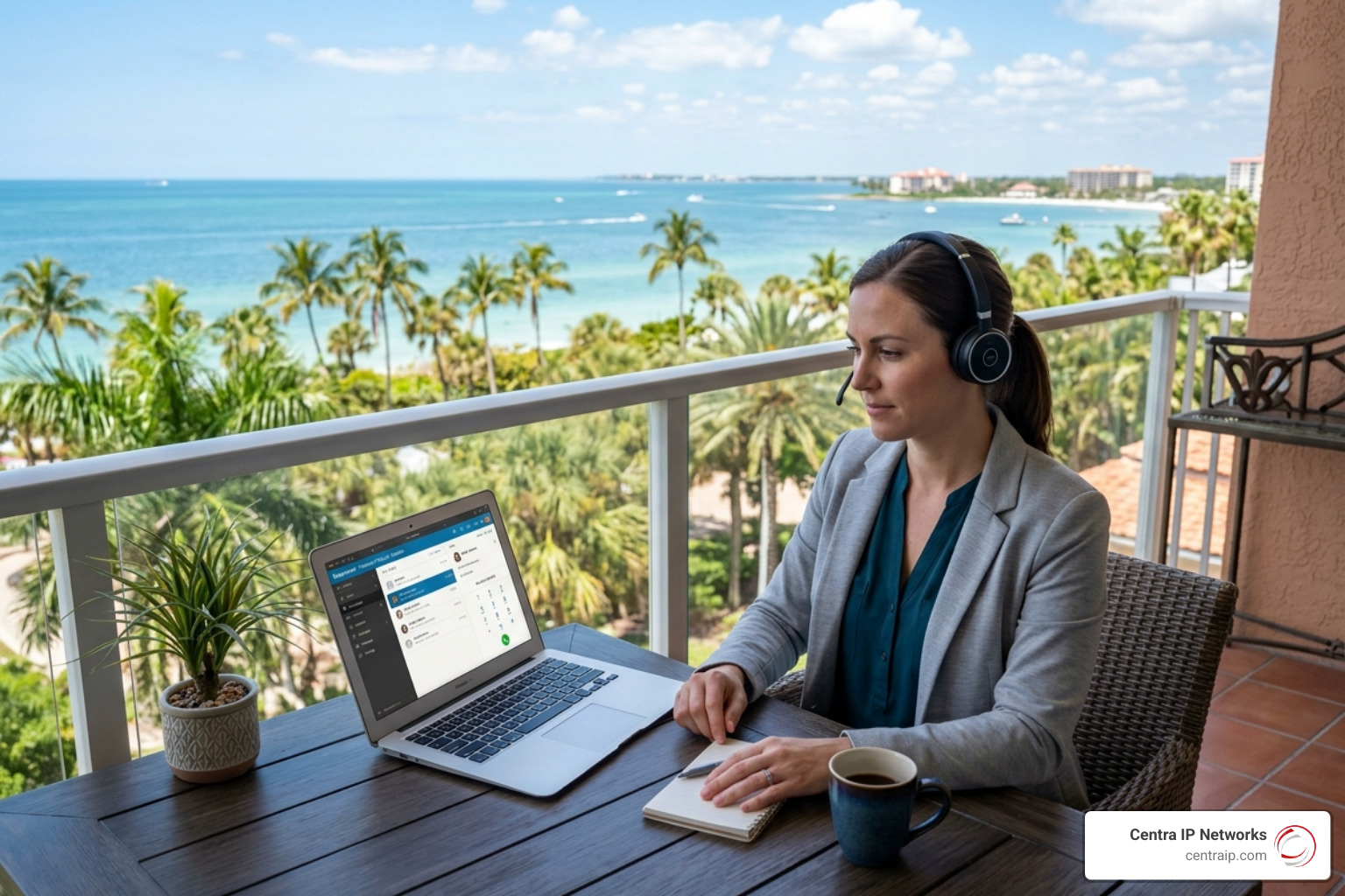 Remote worker in Sarasota using a managed phone system on a laptop - managed phone systems sarasota Remote worker in Sarasota using a managed phone system on a laptop - managed phone systems sarasota