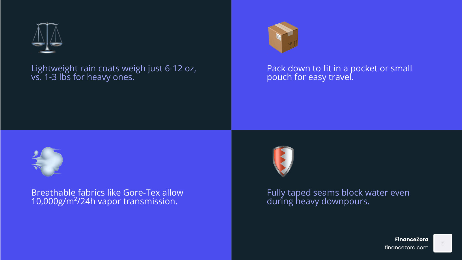 Benefits of lightweight vs heavy rainwear for women travelers infographic - ladies lightweight rain coat infographic