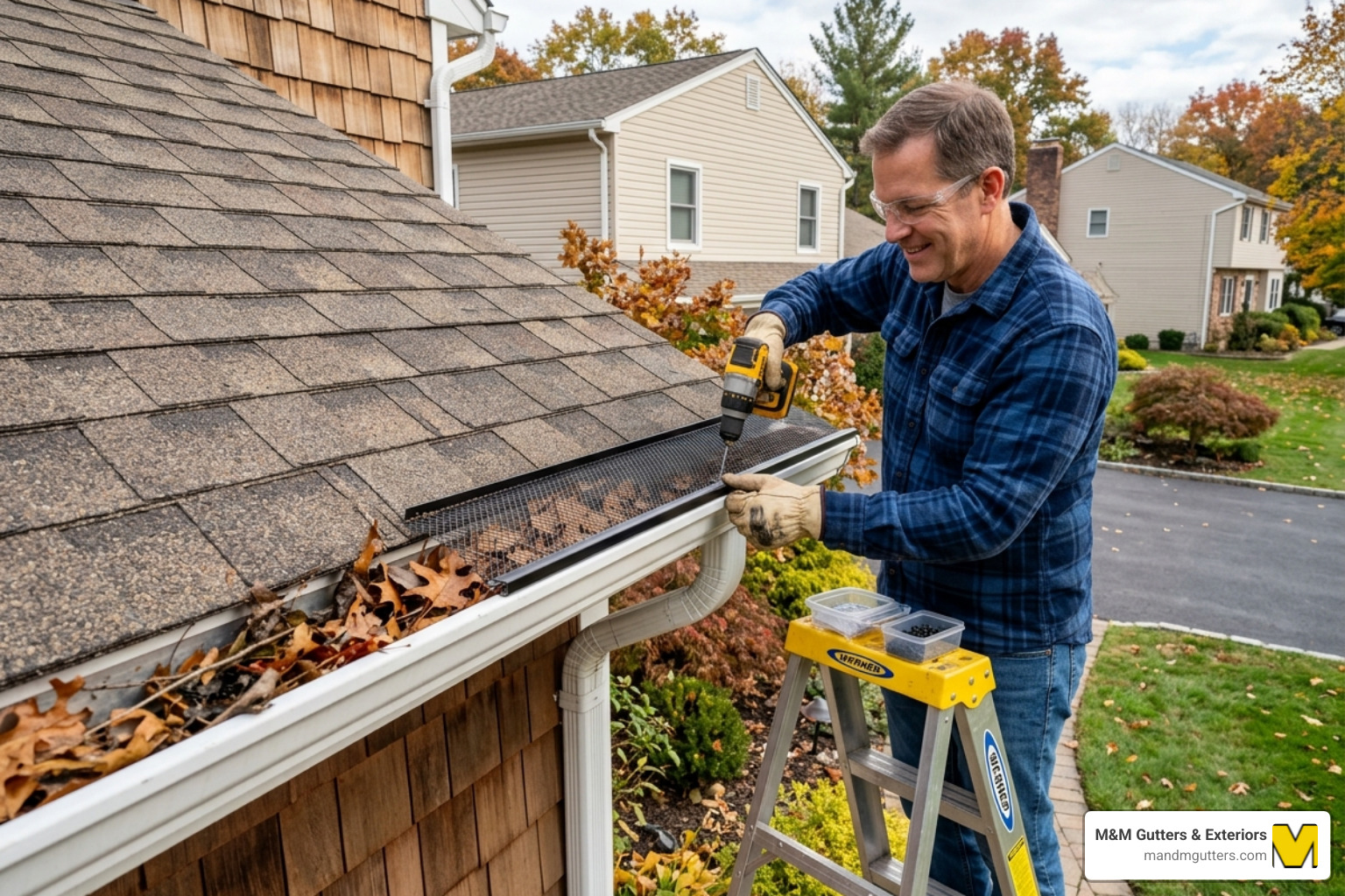 DIY gutter guard installation showing debris prevention on K-style gutters - home depot gutter guards prices DIY gutter guard installation showing debris prevention on K-style gutters - home depot gutter guards prices