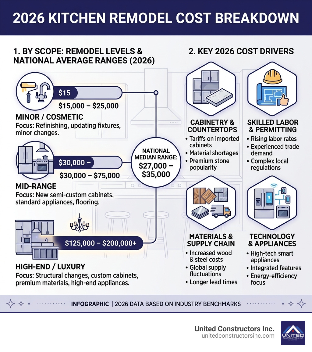 Average Cost to Remodel Kitchen 2026: Ultimate Guide
