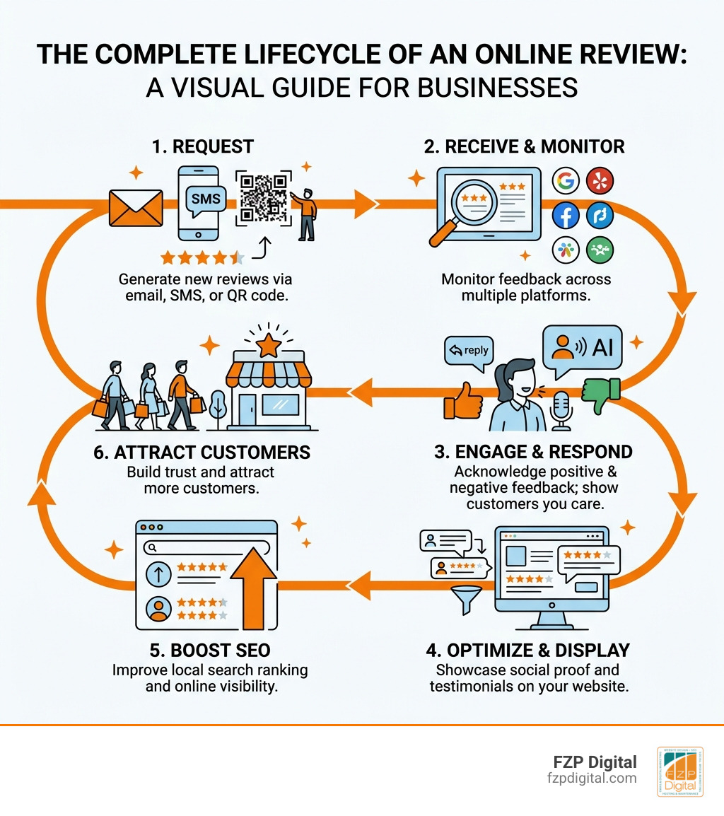 The complete lifecycle of an online review — from request to SEO boost — as a visual guide for businesses - review The complete lifecycle of an online review — from request to SEO boost — as a visual guide for businesses - review