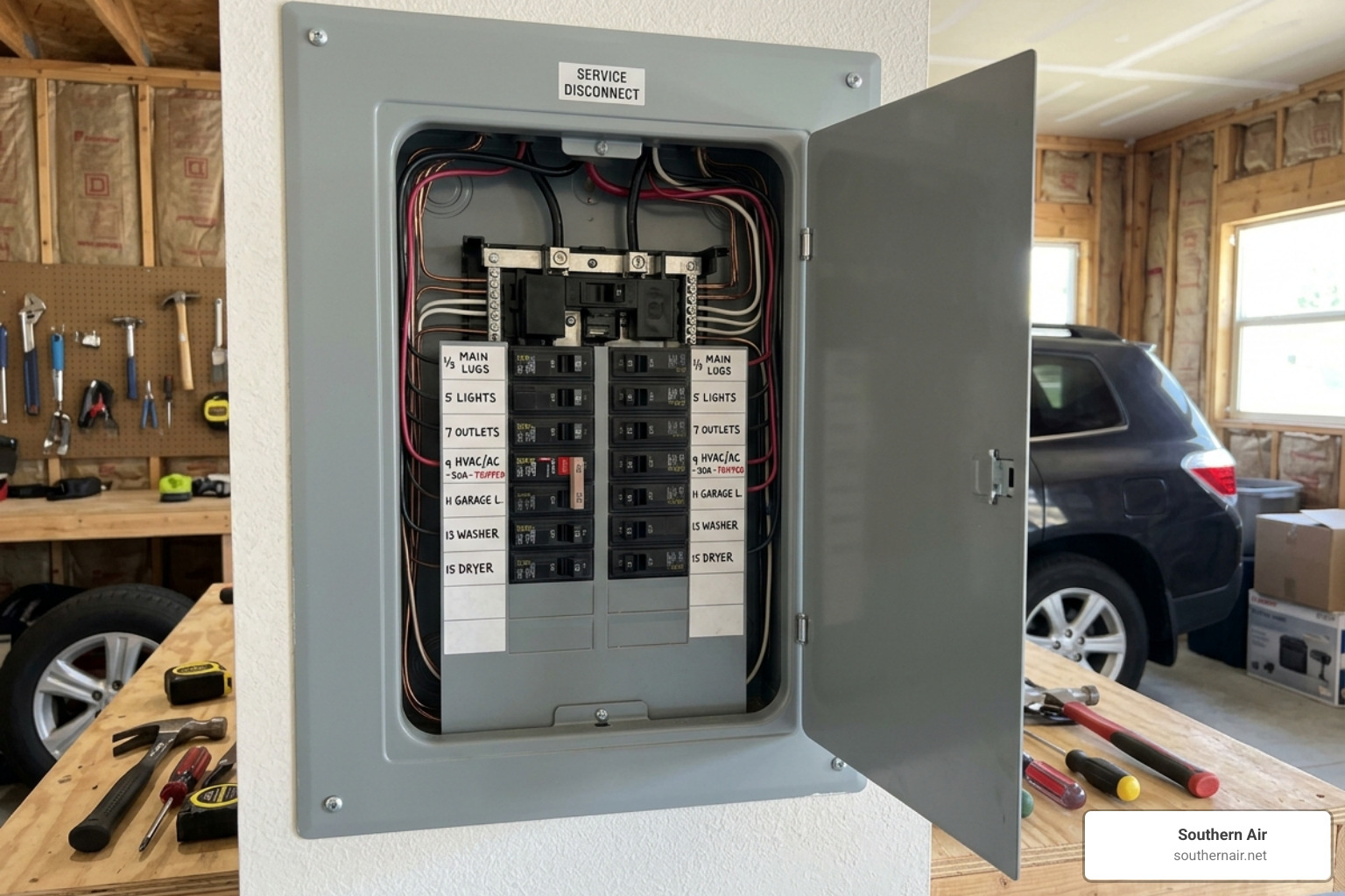 residential circuit breaker panel showing AC switch - ac not switching on residential circuit breaker panel showing AC switch - ac not switching on