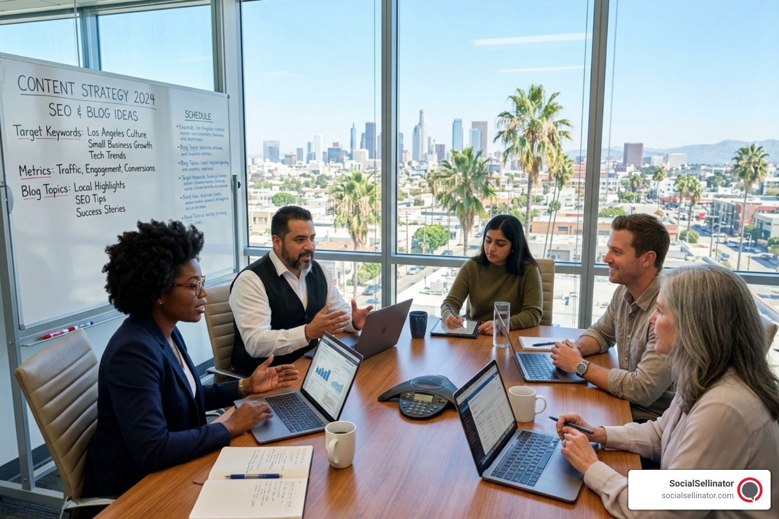Content strategy session for Los Angeles industries - blog post writing los angeles