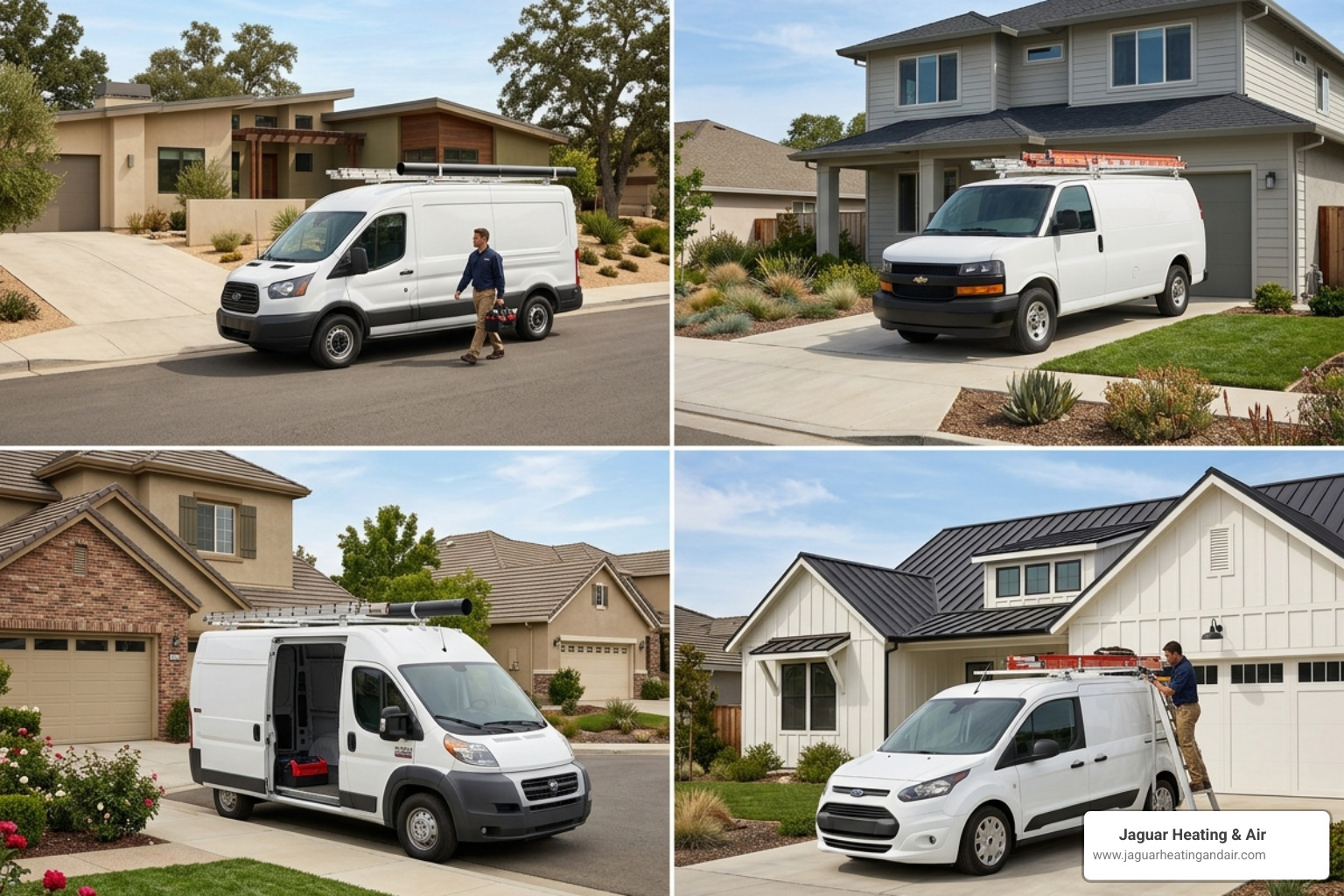 A collage of logos or service vehicles from the listed Trane Comfort Specialists. - Who are the authorized Trane Comfort