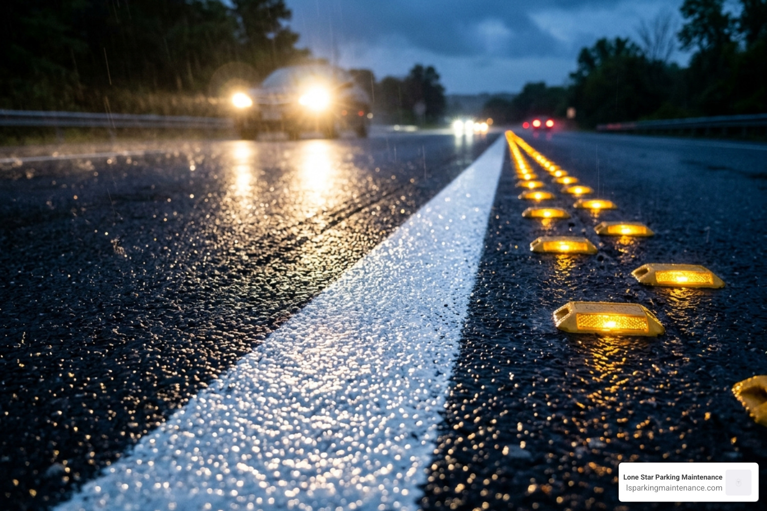 MUTCD compliant pavement markings showing high visibility and retroreflectivity - compliant safety line striping MUTCD compliant pavement markings showing high visibility and retroreflectivity - compliant safety line striping