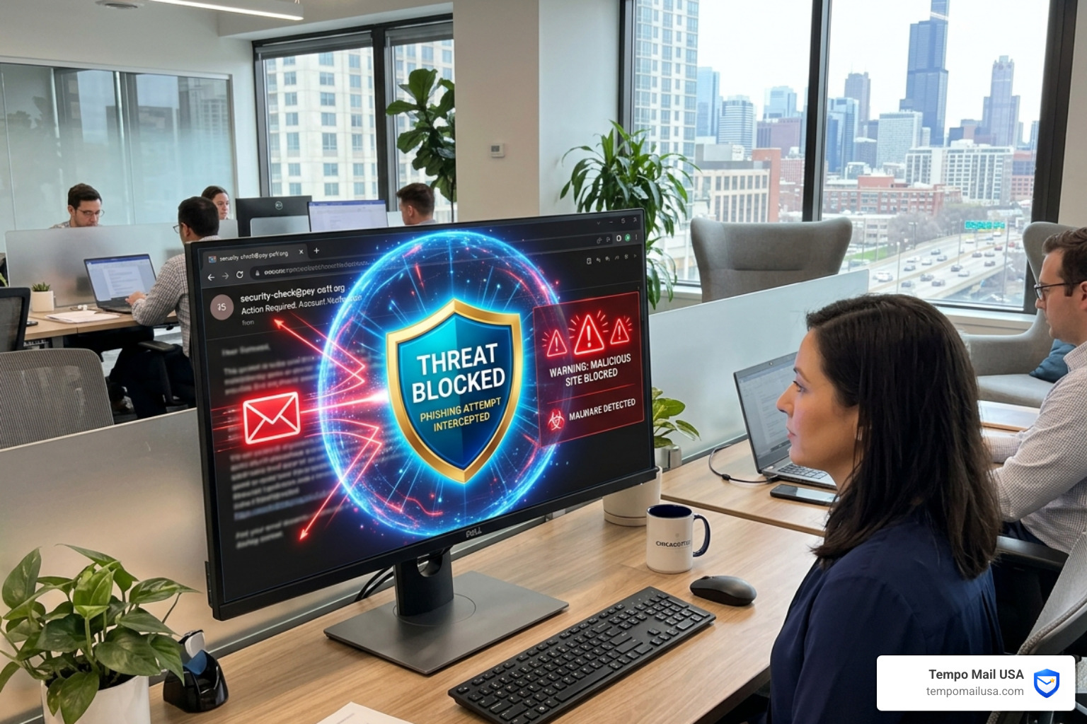 Phishing email being blocked by a digital firewall - Best identity theft protection services and insurance Phishing email being blocked by a digital firewall - Best identity theft protection services and insurance