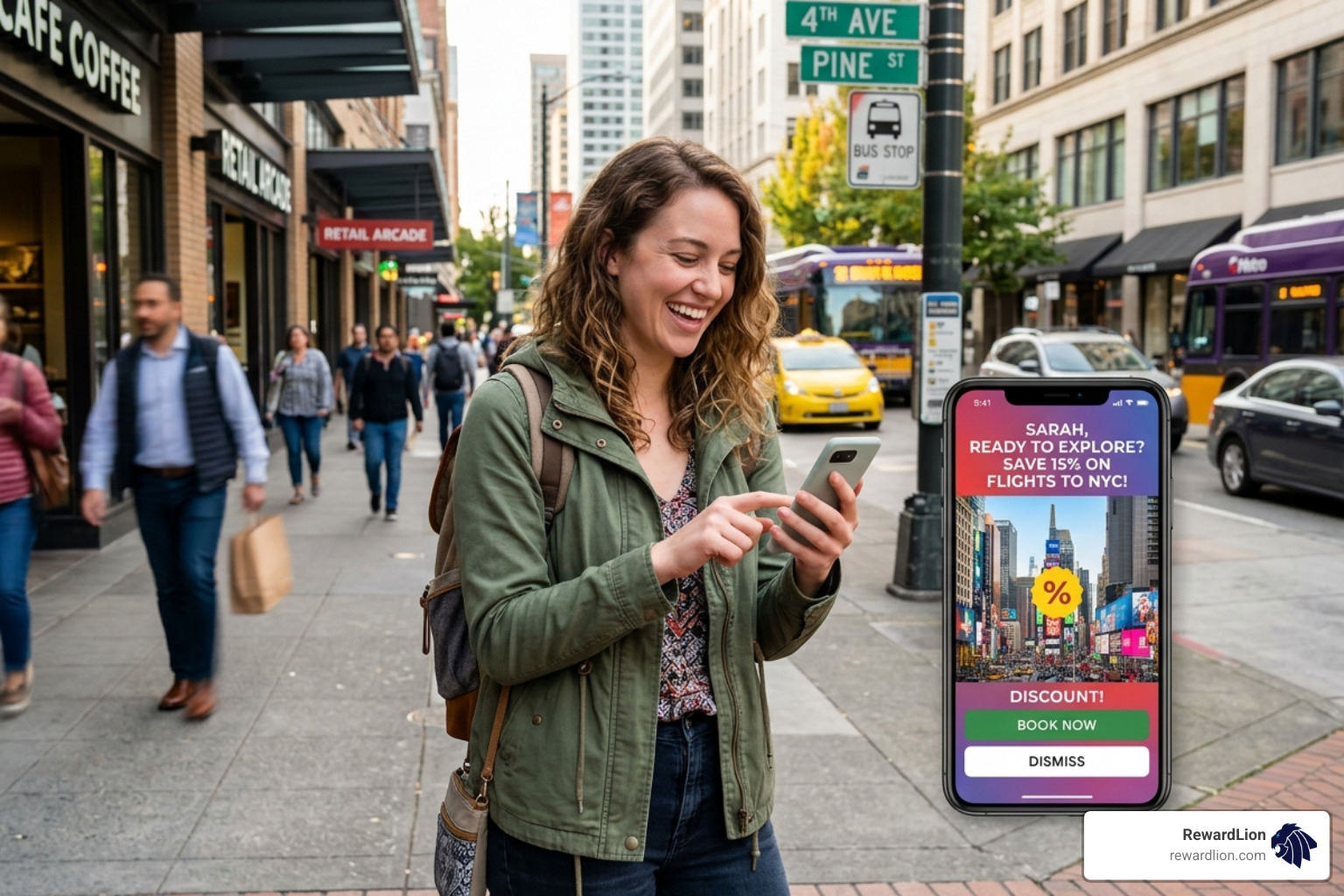consumer interacting with a personalized mobile advertisement - the power of ads